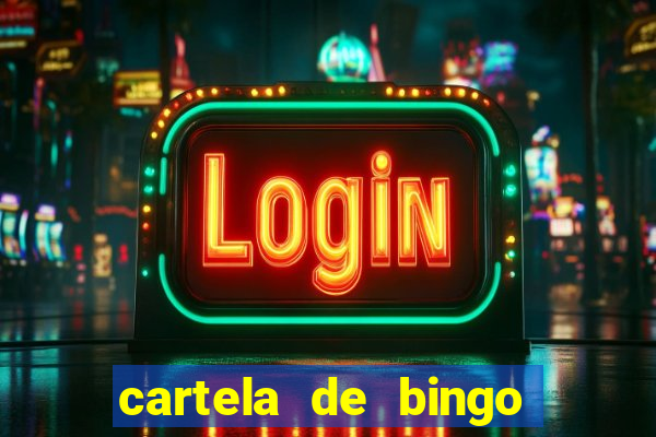 cartela de bingo pra imprimir